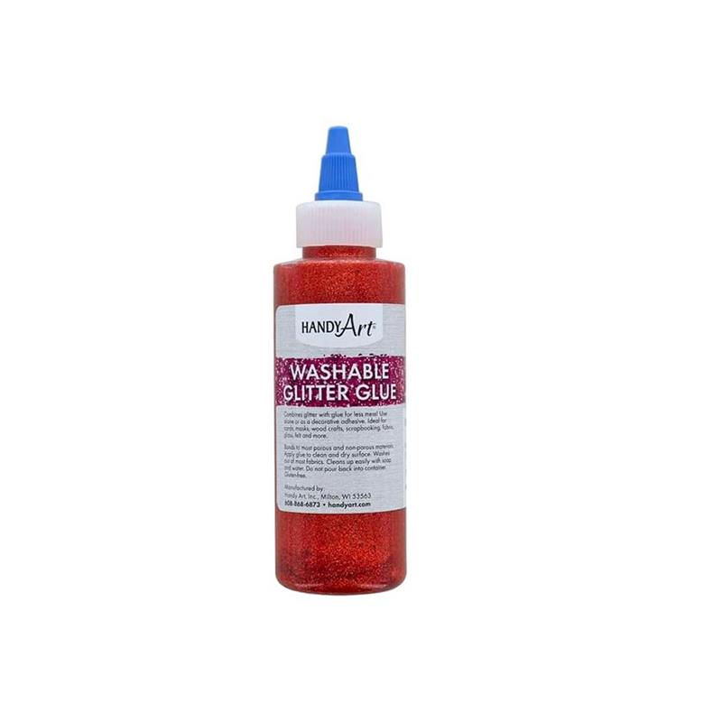 Image - 144-015 GLITTER GLUE ORANGE 4 OZ