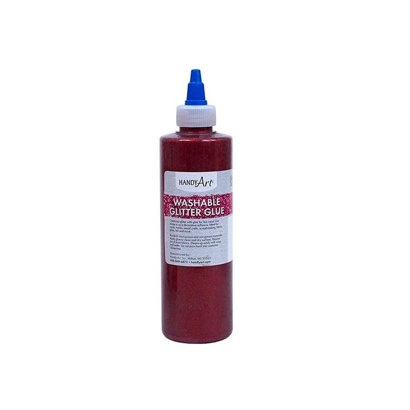 Image - 144-020 GLITTER GLUE RED 4OZ