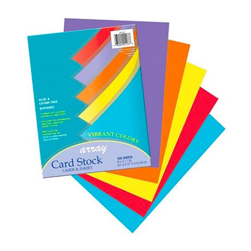 Image - CARD STOCK 65 100/PK ASS @100