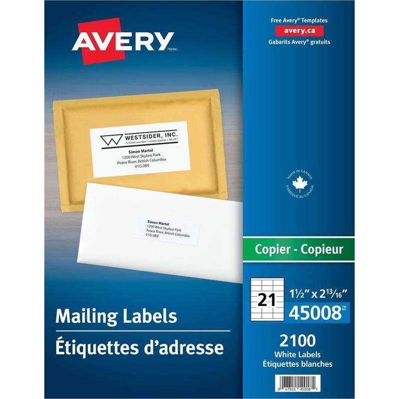 Image Étiquettes d'adresse blanches pour photocopieur