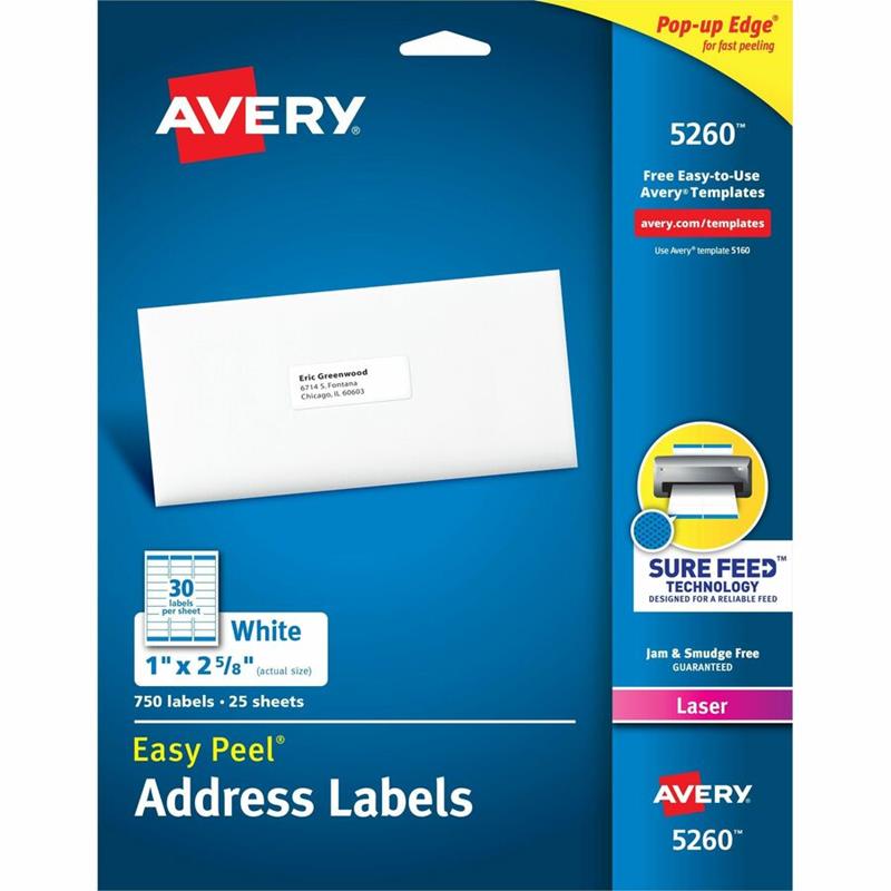 Image Étiquettes rectangulaires blanches Easy Peel®