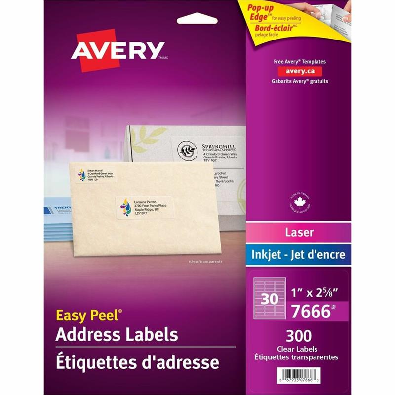 Image Étiquettes d'adresse transparentes Easy Peel®