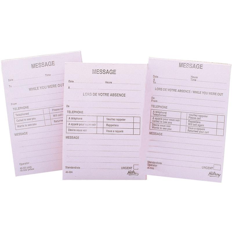 Image Telephone Message Pad