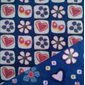 Doudou : Fleurs  /  Coeurs  /  Papillons - BLEU