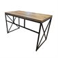 BUREAU 48'' BOIS BRUN / METAL NOIR