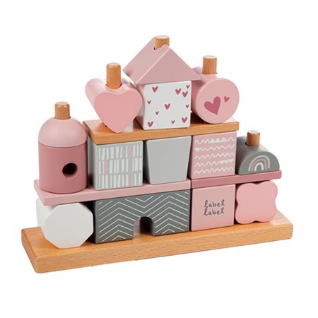 Maison en Blocs Empilables - Rose