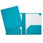 Portfolio plast. attaches et pochettes turquoise