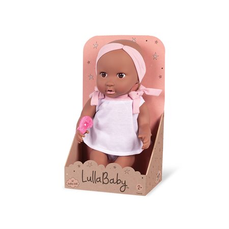 LullaBaby - Poupée nouveau-née 35.5 cm avec suce - Teint foncé