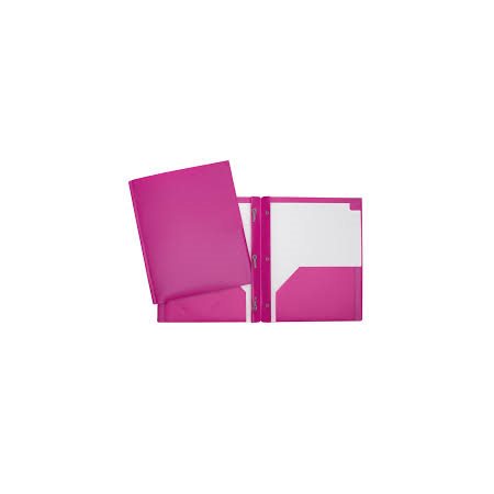 Portfolio plast. attaches et pochettes rose